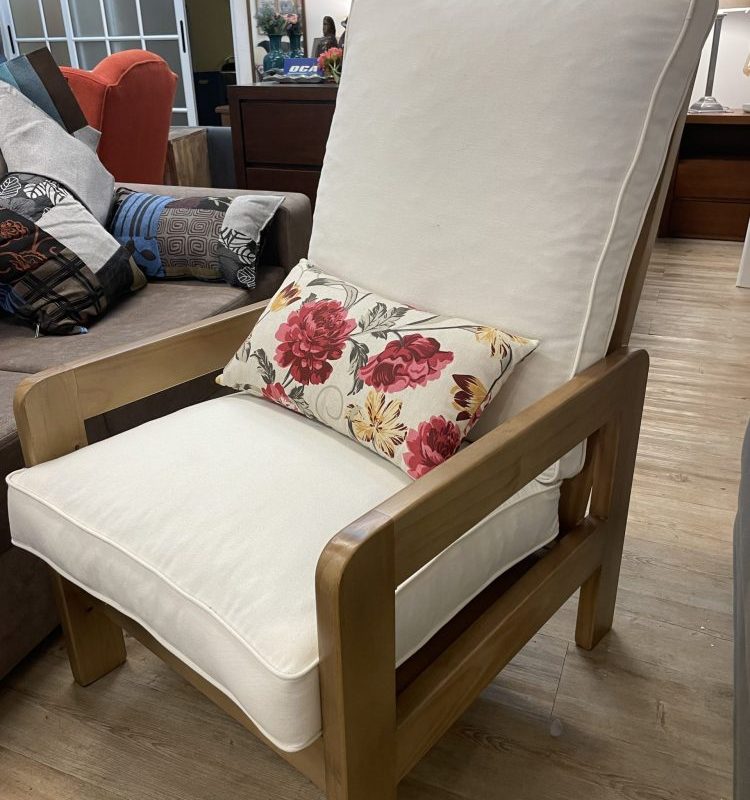 Sillon de madera , Respaldo alto