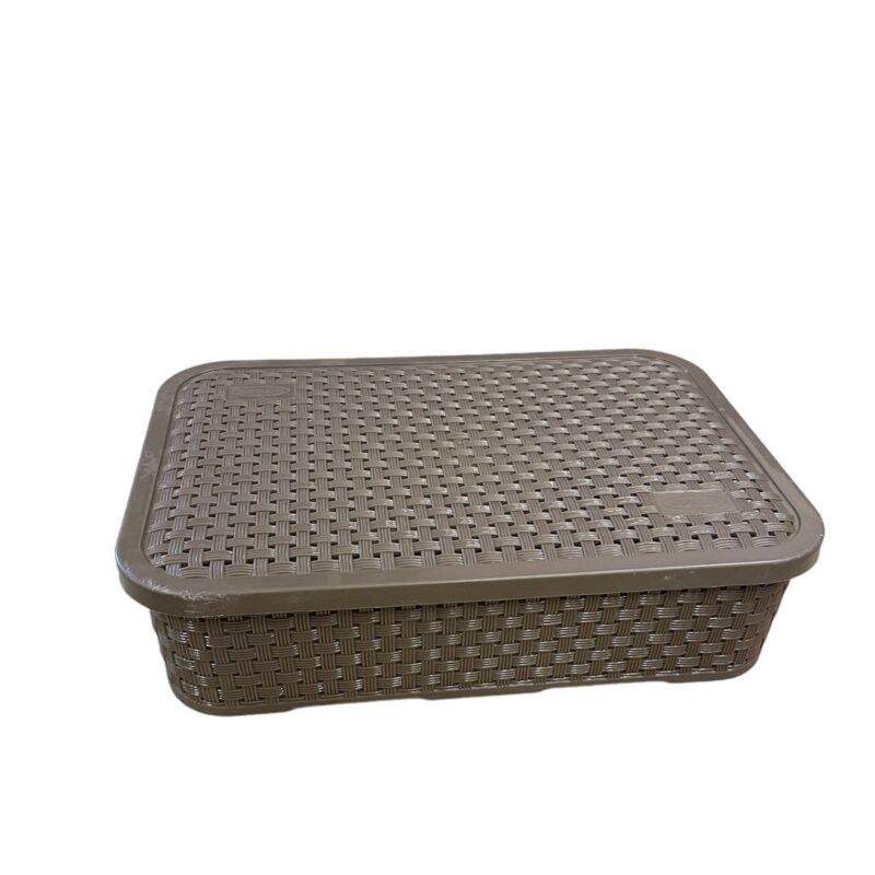 Cesto Rattan con Tapa Medidas 32.3 x 22.5 x 8.3