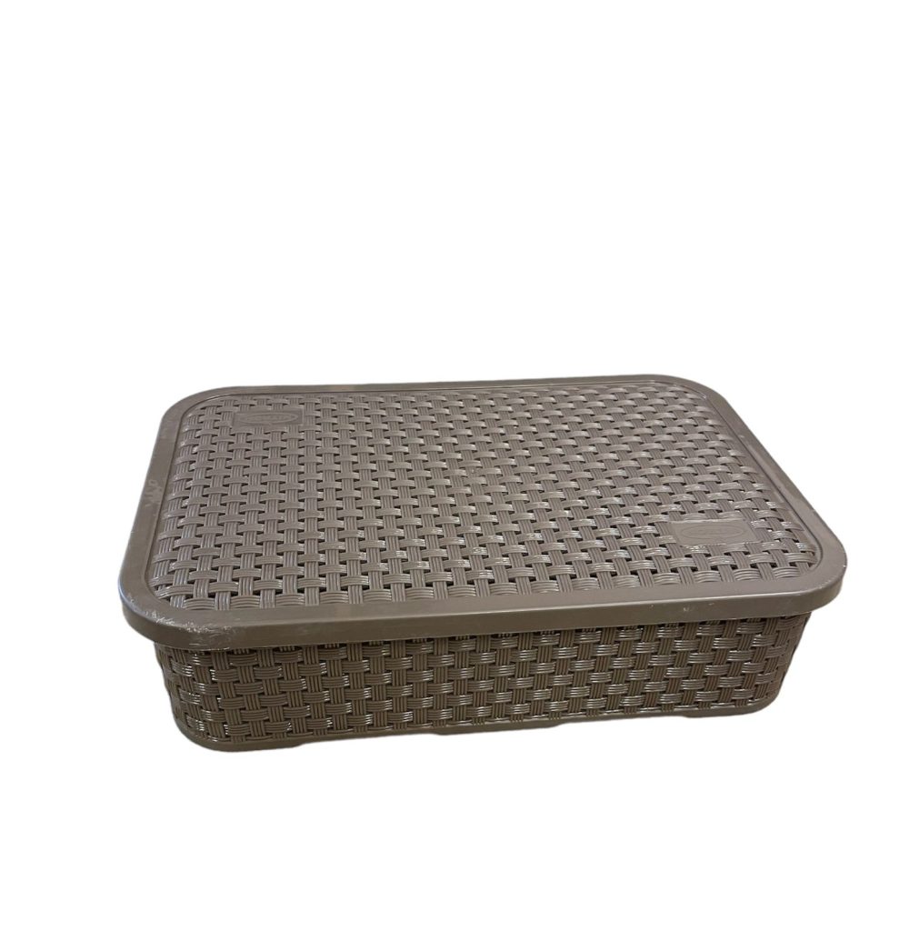 Cesto Rattan con Tapa Medidas 32.3 x 22.5 x 8.3