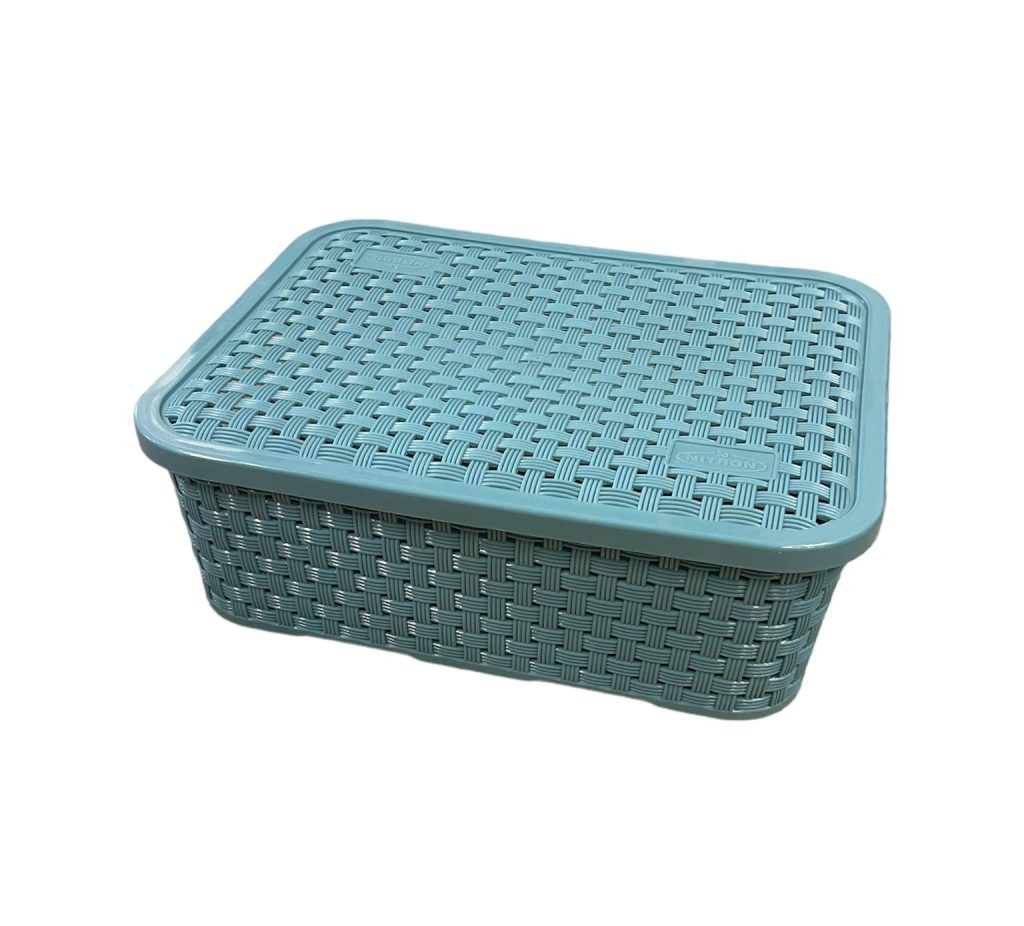 Cesto Rattan con tapa Medidas  25.5 x 20 x 8.3 cm