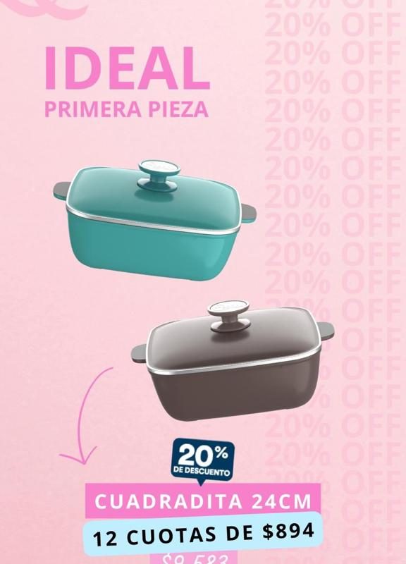 Cacerola Cuadrada de 24 cm , solo por octubre OFERTA !!!