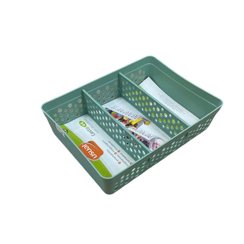 Organizador con tres divisiones  Medidas22.5 x 17 x 5.5 cm