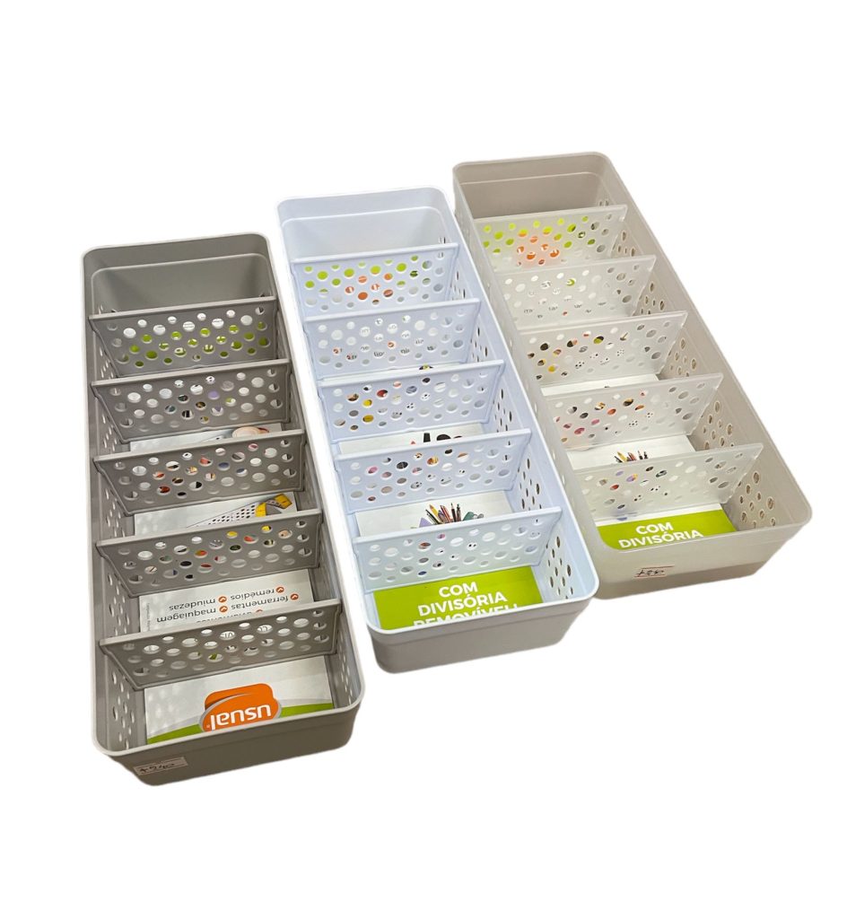 Organizador para cajon con seis divisiones Medidas 11.5 x 38 x 5.5 cm